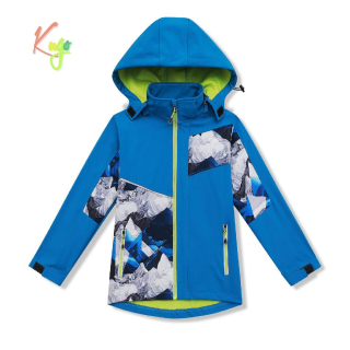 Chlapecká softshellová bunda nezateplená Kugo HK5658 petrolejová